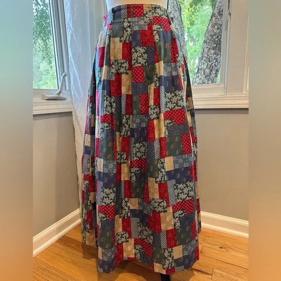 Vintage 90’s Bushwacker ditsy floral Patchwork Skirt - Picture 3 of 5